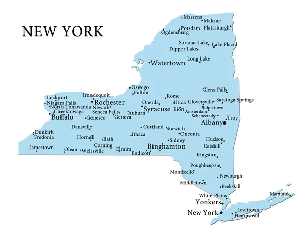 Карта Нью-Йорка — стокове фото
