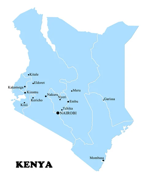 Karte von Kenia — Stockfoto