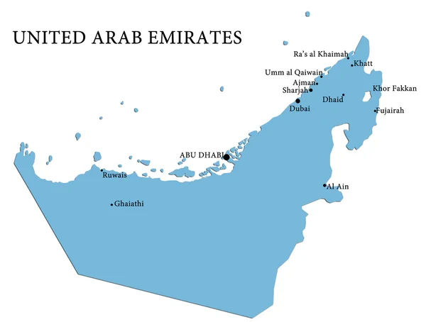 Map of United Arab Emirates — Stock Photo, Image