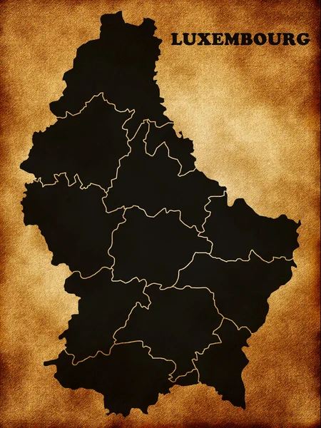 Mapa da Luxemburgo — Fotografia de Stock