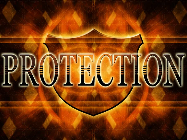 De inscriptie op de bescherming — Stockfoto