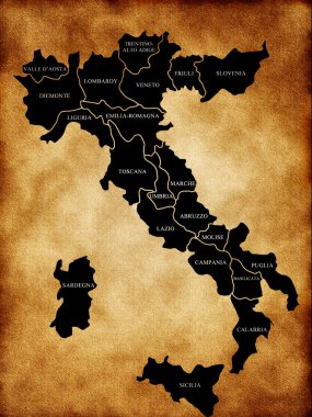 Italy map clipart