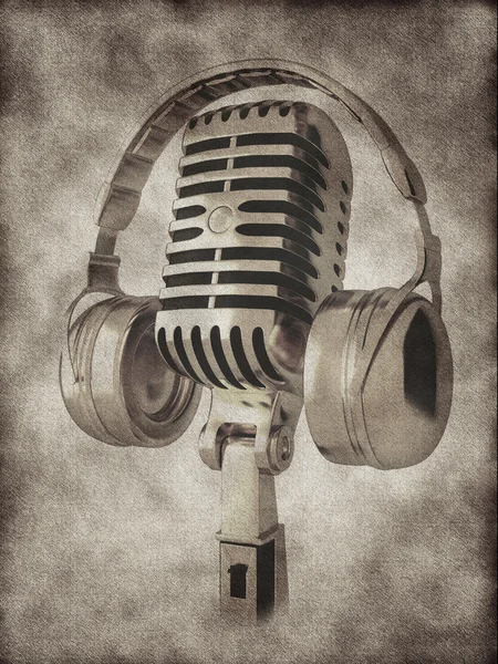 Vintage microphone — Stock Photo, Image