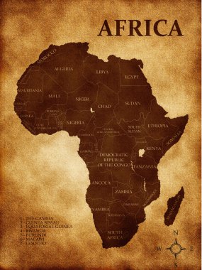 Map of Africa clipart