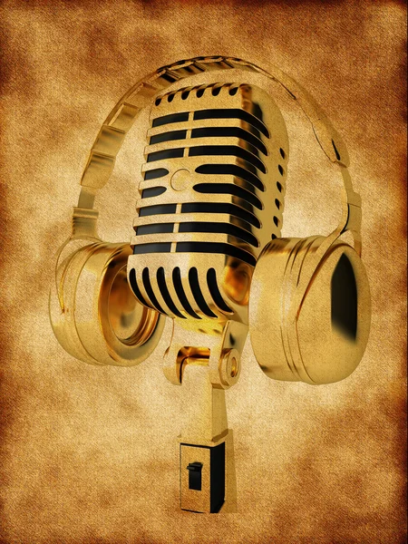 Microfono vintage — Foto Stock