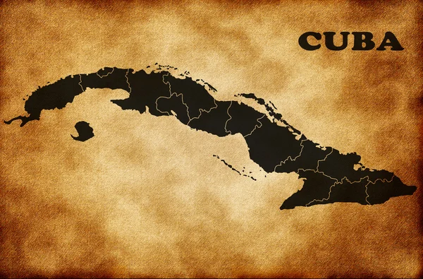 Kuba Térkép Stock Kép