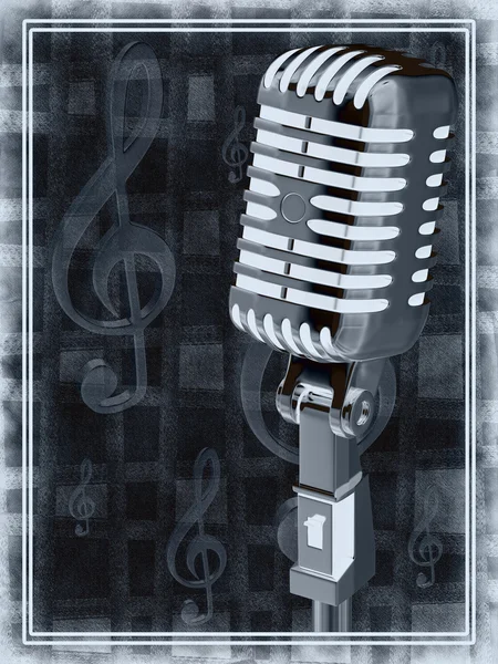 Vintage retro microphone — Stock Photo, Image