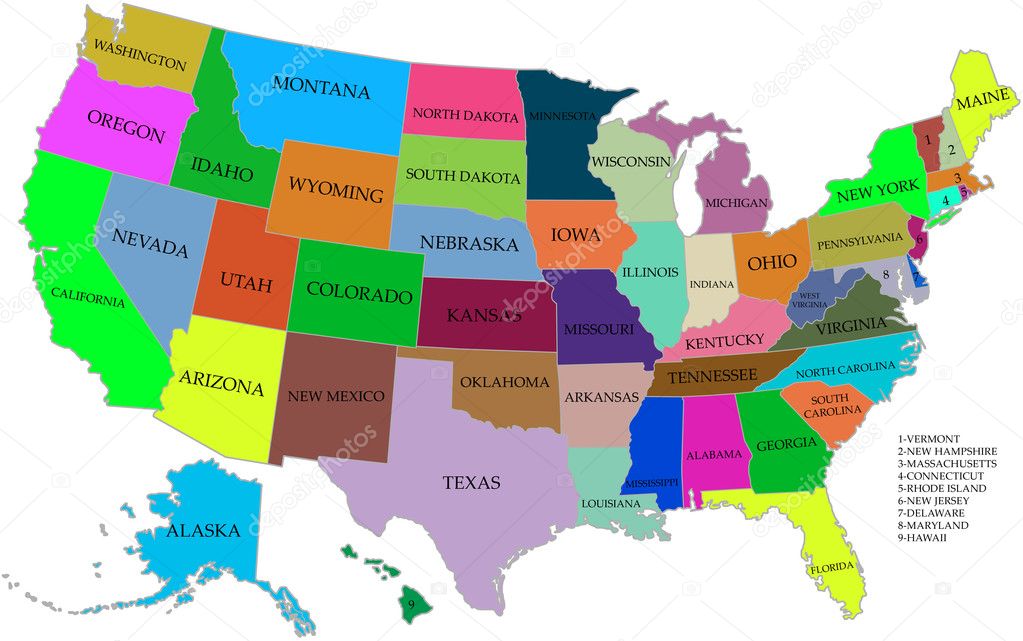 Map Of Usa With Compass Map Of Usa With Compass Stock Photo