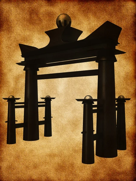 Japanese gate — Stok fotoğraf