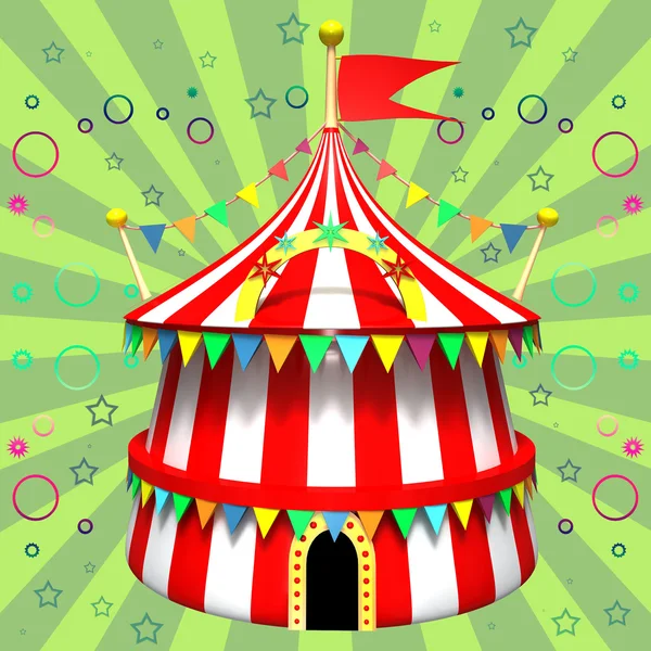 Illustration of a circus tent — Stock Photo, Image