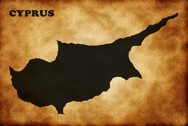 Mapa Cypru — Zdjęcie stockowe