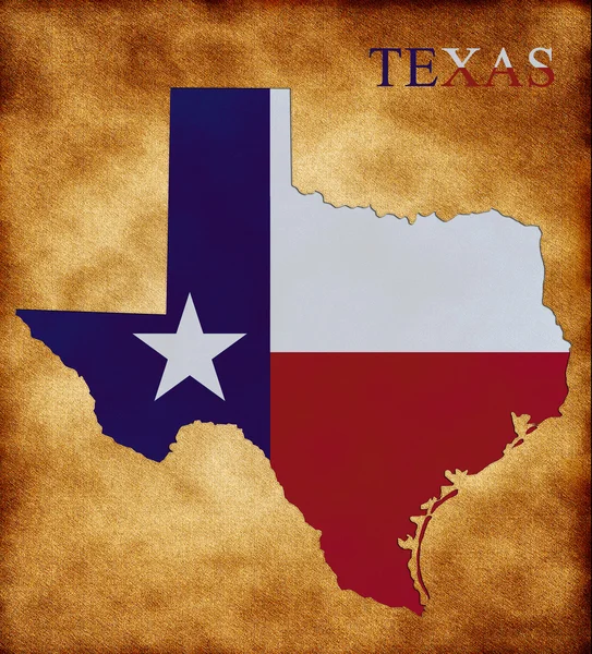 Mapa Texas — Zdjęcie stockowe