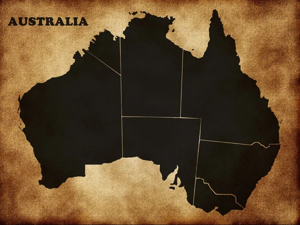 Kaart van Australië — Stockfoto