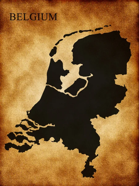 Mapa Belgii — Zdjęcie stockowe
