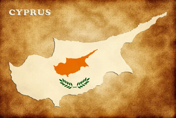 O mapa de Chipre — Fotografia de Stock
