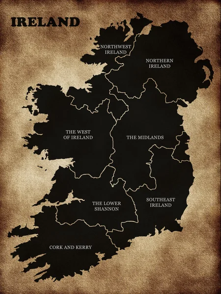 Mapa da Irlanda — Fotografia de Stock