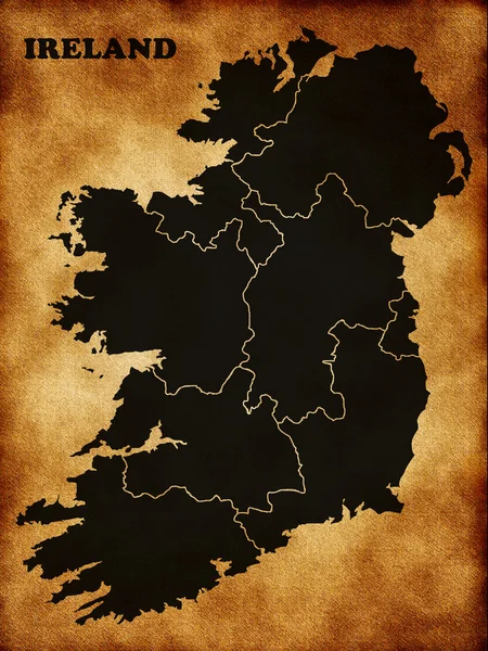 आयरलैंड का नक्शा — स्टॉक फ़ोटो, इमेज