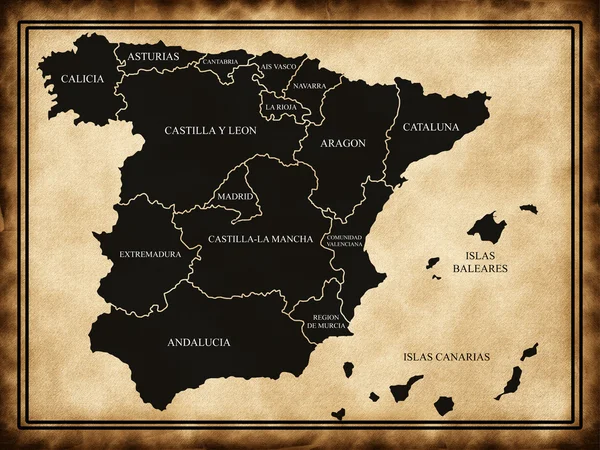Mapa de España —  Fotos de Stock