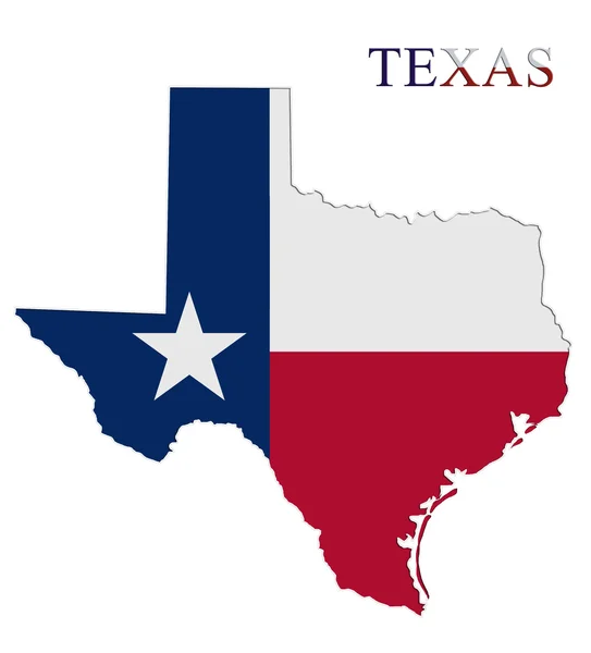 Karta över texas — Stockfoto