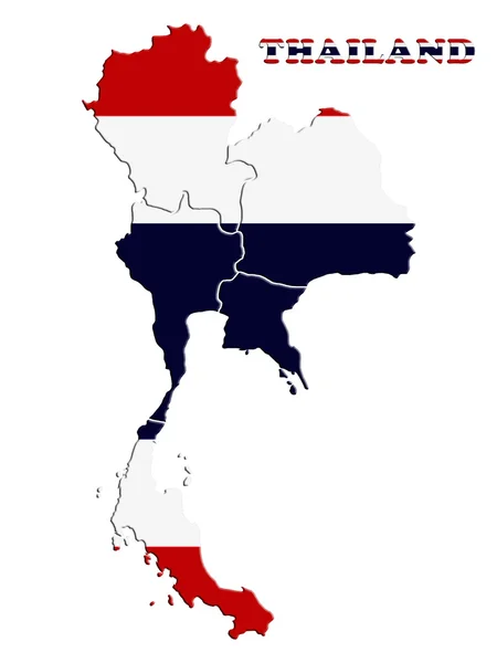 La mappa di Thailandia — Foto Stock