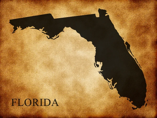 Karta över florida — Stockfoto