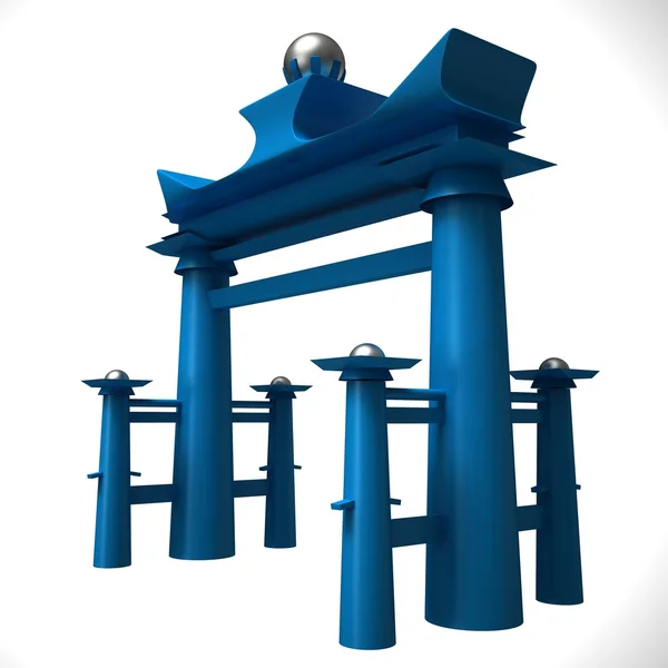 Японские ворота — стоковое фото