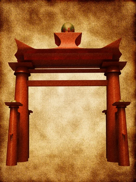 Ιαπωνική πύλη — Φωτογραφία Αρχείου