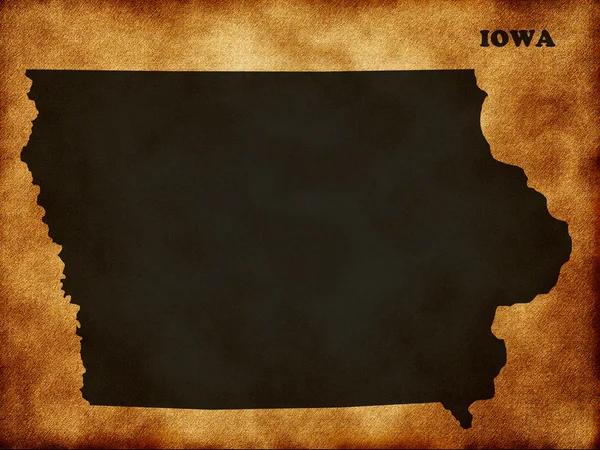 Mapa estado de Iowa — Fotografia de Stock