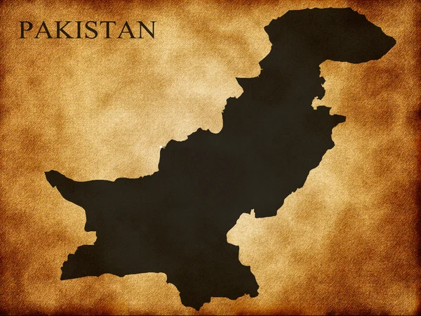 Карта Пакистана — стоковое фото