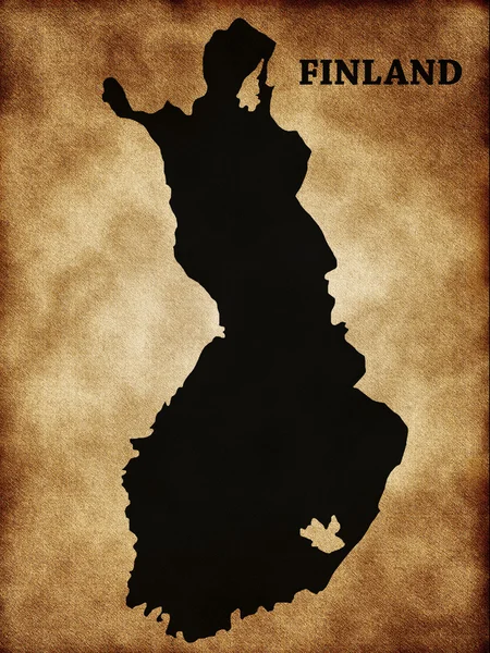 芬兰地图 — 图库照片