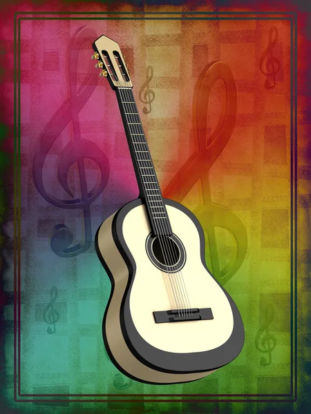 Background with a guitar — Stock Photo, Image