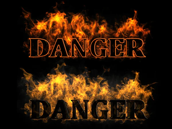 Danger dans le feu — Photo