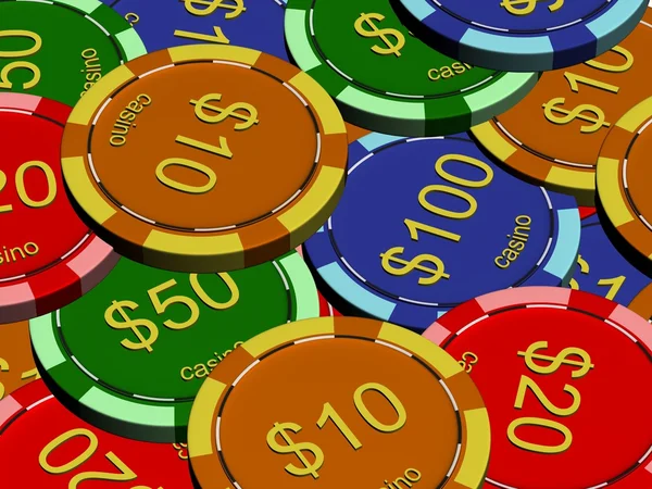 Casino chip stacks — Stockfoto