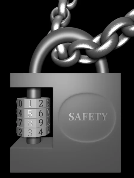 Lock with chain — Stock Photo, Image