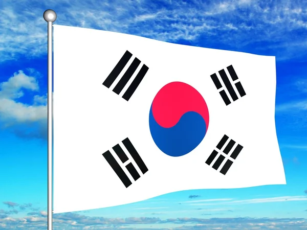 Bandera de Corea del Sur — Foto de Stock