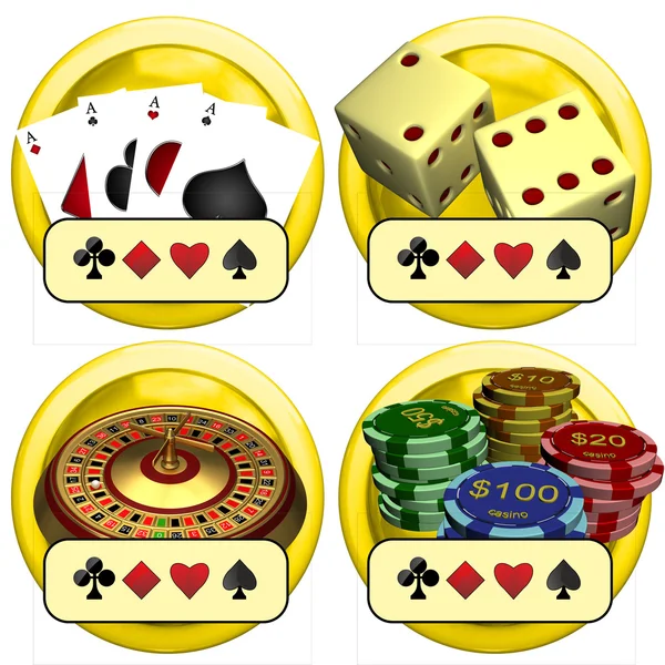 Кнопки казино — стоковое фото