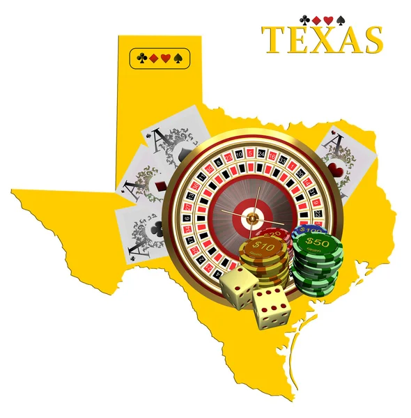 Mapa Texas — Zdjęcie stockowe