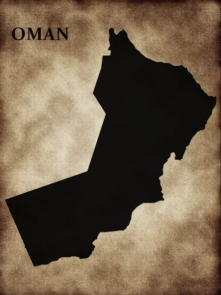 O mapa de Omã — Fotografia de Stock