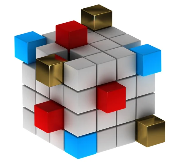 Concetto astratto con cubi — Foto Stock