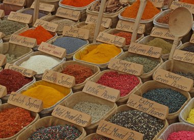 Colourful Spices at Turkish Market clipart