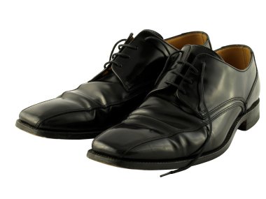 geleneksel siyah deri iş ayakkabıları
