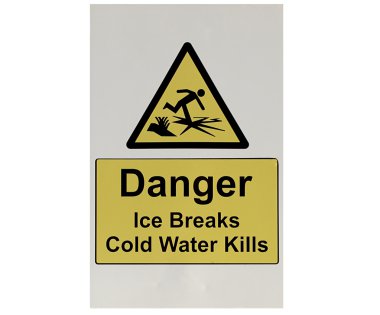 An Ice Breaking Danger Sign clipart