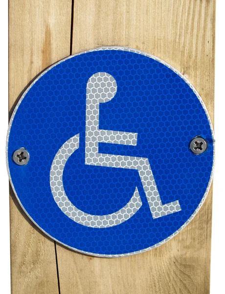 残疾人士的泊车标志 — 图库照片
