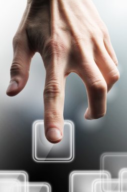 Hand, select. Touch screen. Image, sensor clipart