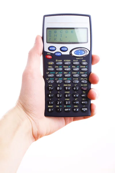 Calculatrice scientifique à main levée. Isolé — Photo