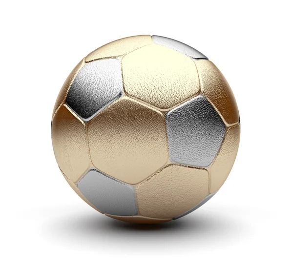 Balón de fútbol 3D. Concepto deportivo. Aislado sobre fondo blanco —  Fotos de Stock