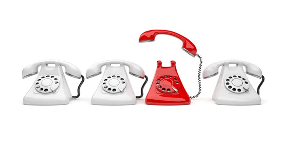 Telefonen ringer 3d. affärsidé. isolerad på vit bakgrund — Stockfoto