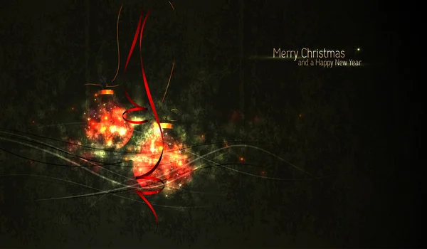 Рождественское приветствие с выцветшими глобусами и высокотекстурированным бэкгро — стоковый вектор