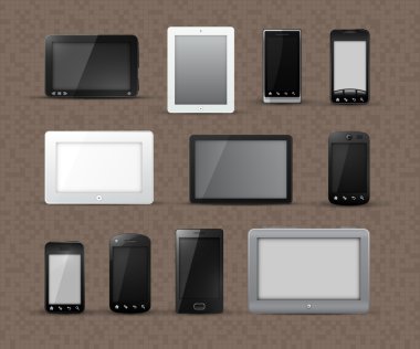 Different Models of Tablets and Smart Phones clipart