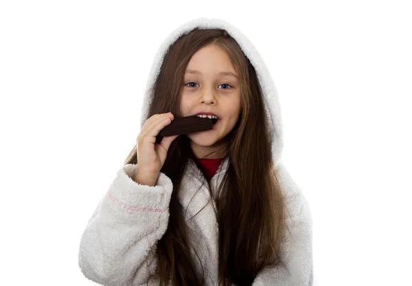 Little girl eating — Stock Photo, Image